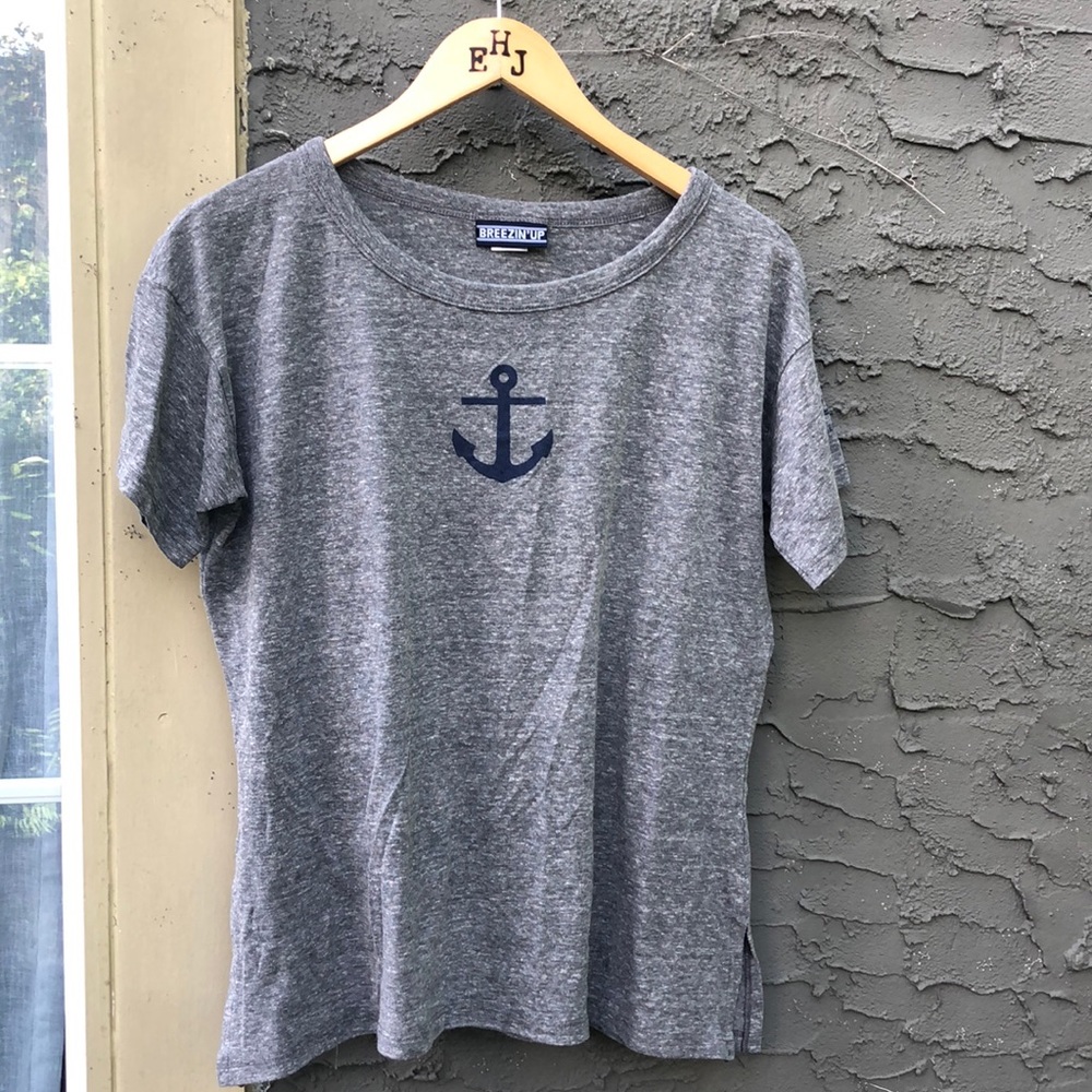 Grey Anchor Tee